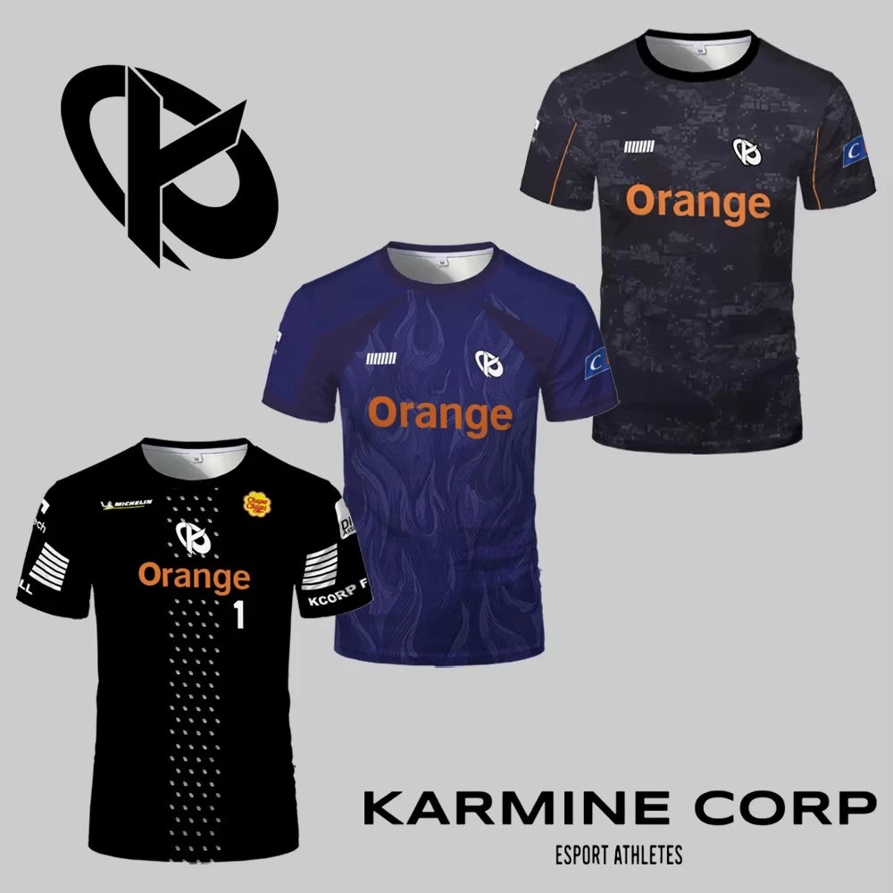 Karmine Corp Esports Uniform Season Jerseys Summer Men's Breathable Sports T-shirt KCorp Fans Tops Boys Tees Valorant
